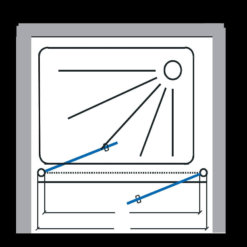 מקלחון חזית 2 שתי דלתות INOUT