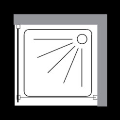 מקלחון דופן קבועה (צד פתוח אופן ספייס)