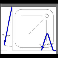 מקלחון פינתי מתקפל הרמוניקה ודלת שניה נפתחת inout