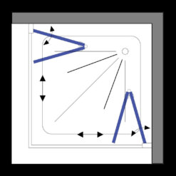 מקלחון פינתי הרמוניקה מתקפל אקורדיון