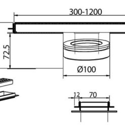 שרטוט תעלת ניקוז נירוסטה חברת שוני