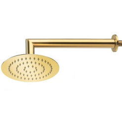 זרוע לראש מקלחת / ראש טוש זהב מבריק עם ראש תואם