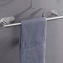 מתלה מגבות ללא קידוח ניקל מוברש