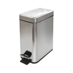 פח קטן לשירותים ניקל מרובע