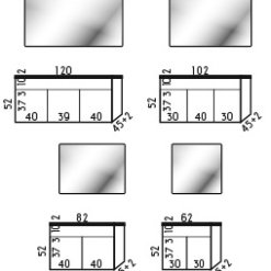 שרטוט ארון אמבטיה תלוי