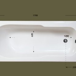 אמבטיה אקרילית מבט עליון MTI-83 70 170