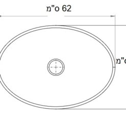 כיור מונח לאמבטיה שרטוט 9847