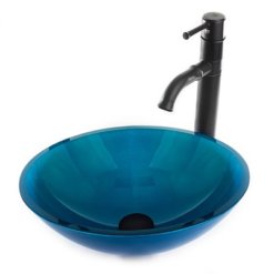 כיור זכוכית 41 כחול