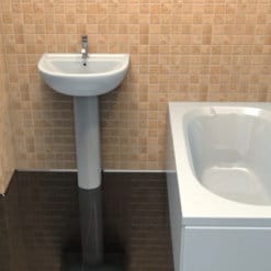 אמבטיה אקרילית מלבנית 70 אורך 120