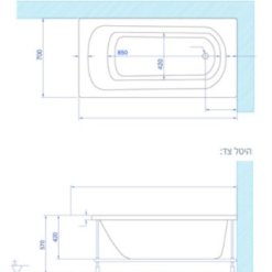 שרטוט MTI-114 אמבטיה אקרילית