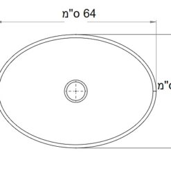 שרטוטכיור מונח לאמבטיה מעוצב 9224