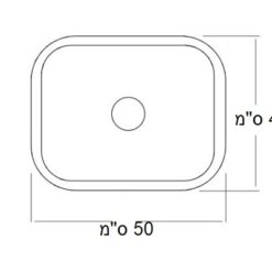 שרטוט כיור מונח חרס אובלי 9851