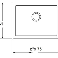שרטוט כיור מונח גדול 9016