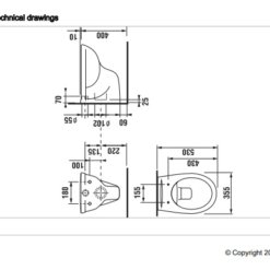 אסלה תלויה רימלס JIKA DINO שרטוט