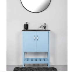 ארון אמבטיה עומד 60 על 30 קוטנה כיור זכוכית