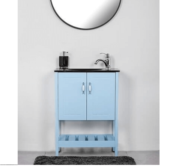 ארון אמבטיה עומד 60 על 30 קוטנה כיור זכוכית