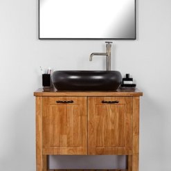 ארון אמבטיה עומד עץ מלא 80 סיציליה