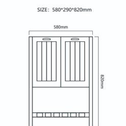 Alternative view of ארון אמבטיה עומד 60*30 קוטנה בוצ'ר \ גרניט