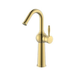 ברז גבוה לכיור מונח 6121 זהב מבריק