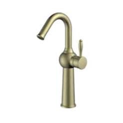 ברז גבוה לכיור מונח 6121 זהב מט