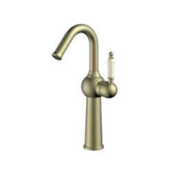 ברז גבוה לכיור מונח 6421 זהב מט