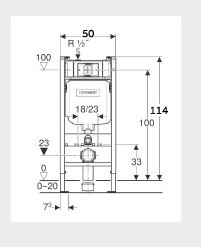 מידות ניאגרה סמויה גבריט