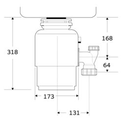 שרטוט טוחן אשפה ניגא insinkerator 56