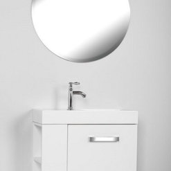 ארון אמבטיה עומק 25 סמ רוחב 60 סמ תלוי - דגם סיאטל לבן