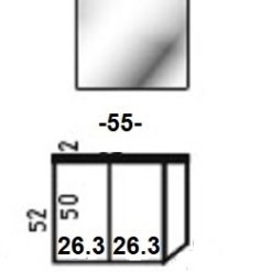 שרטוט ארון אמבטיה צר