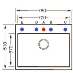 מידות כיור מטבח גרניט שוני מונסטון