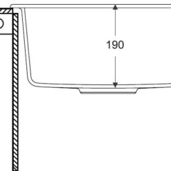 מידות כיור מטבח עגול גרניט שוני סרקל 2