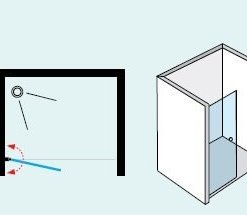 מידות מקלחון בהתאמה אישית דלת אחת חזית עד 100