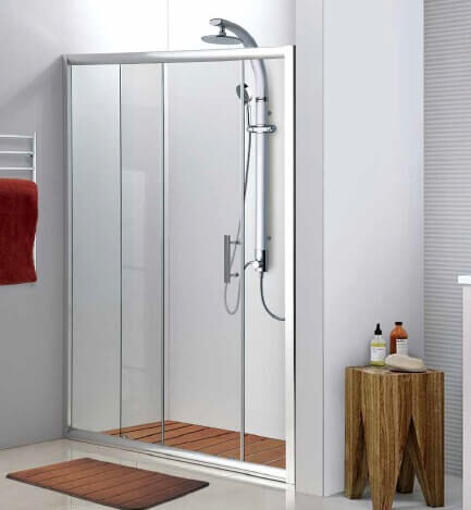 מקלחון הזזה חזית - דלת אחת - 100 עד 135 סמ