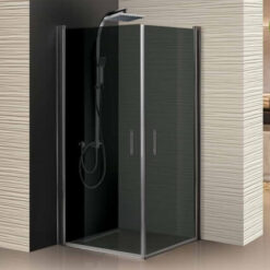 מקלחון 80 על 80 - פינתי זכוכית כהה