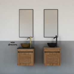 ארון אמבטיה קטן עץ מלא 45 על 30