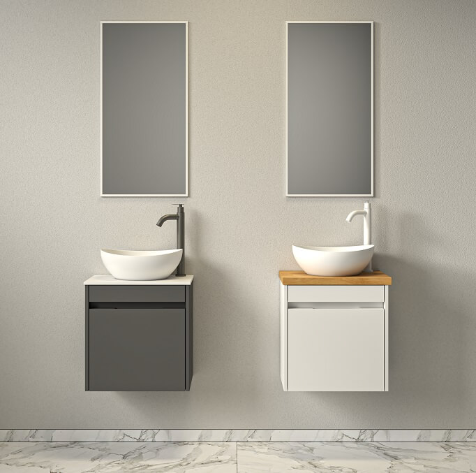 ארון אמבטיה שובל 45 על 30 בוצר וגרניט פורצלן