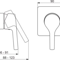 מידות אינטרפוץ 3 דרך תוצרת גרמניה hansa