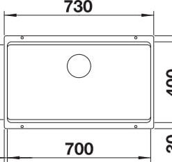 מידות כיור בלנקו למטבח אטגון 700u