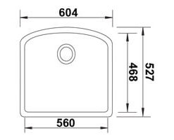 כיור בלנקו למטבח דיאמונד U1 - מידות