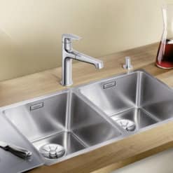 כיור כפול למטבח בלנקו נירוסטה דגם אנדאנו 400400 IF