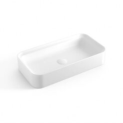 כיור מונח מלבני לבן 75 על 40