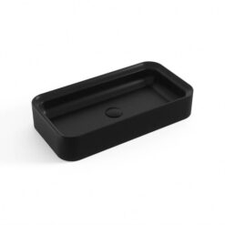 כיור מונח מלבני שחור מט 75 על 40