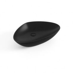 כיור מונח שחור מט 59 על 39 עיצוב משולש