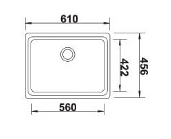 מידות כיור בלנקו למטבח ויז'ן U1