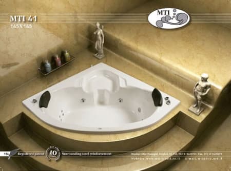 אמבטיה פינתית מידות 145 145 MTI-41