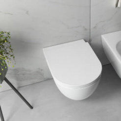 אסלה תלויה רימלס לבן מט איטלקית ISVEA