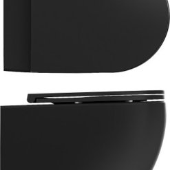 מושב אסלה תלויה שחורה רימלס איטלקית