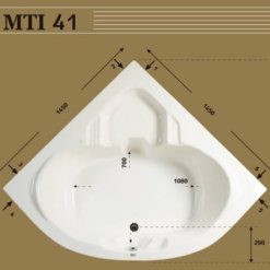מידות אמבטיה פינתית 145 על 145 MTI-41