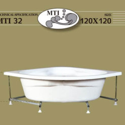 מיטת תמיכה אמבטיה פינתית מידות 120 על 120 אקרילית MTI-32