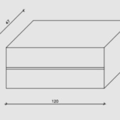 Alternative view of ארון אמבטיה אמבין HPL - אפולו 100 ס"מ תלוי